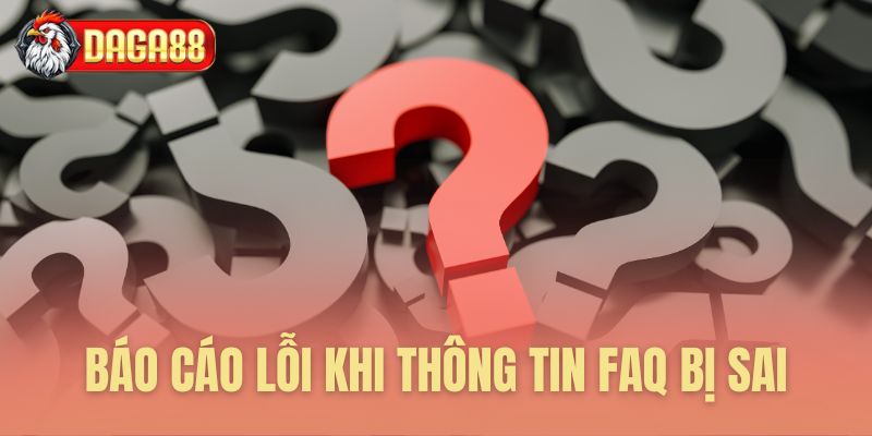 Quy trình phản hồi thông tin sai sót